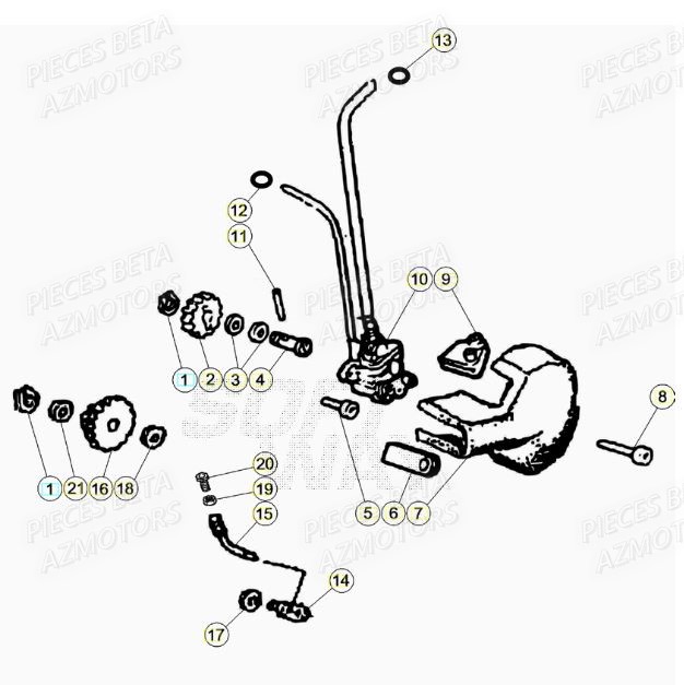 Pompe A Huile AZMOTORS BETA Motard TRACK 2T 50 2021-2022