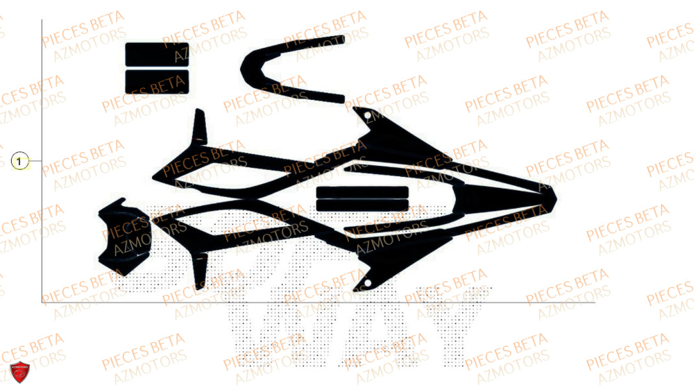 Decors AZMOTORS BETA Motard X GREY 2T 50 2024