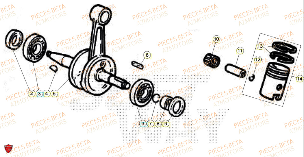 Vilebrequin AZMOTORS BETA Motard X GREY 2T 50 2024