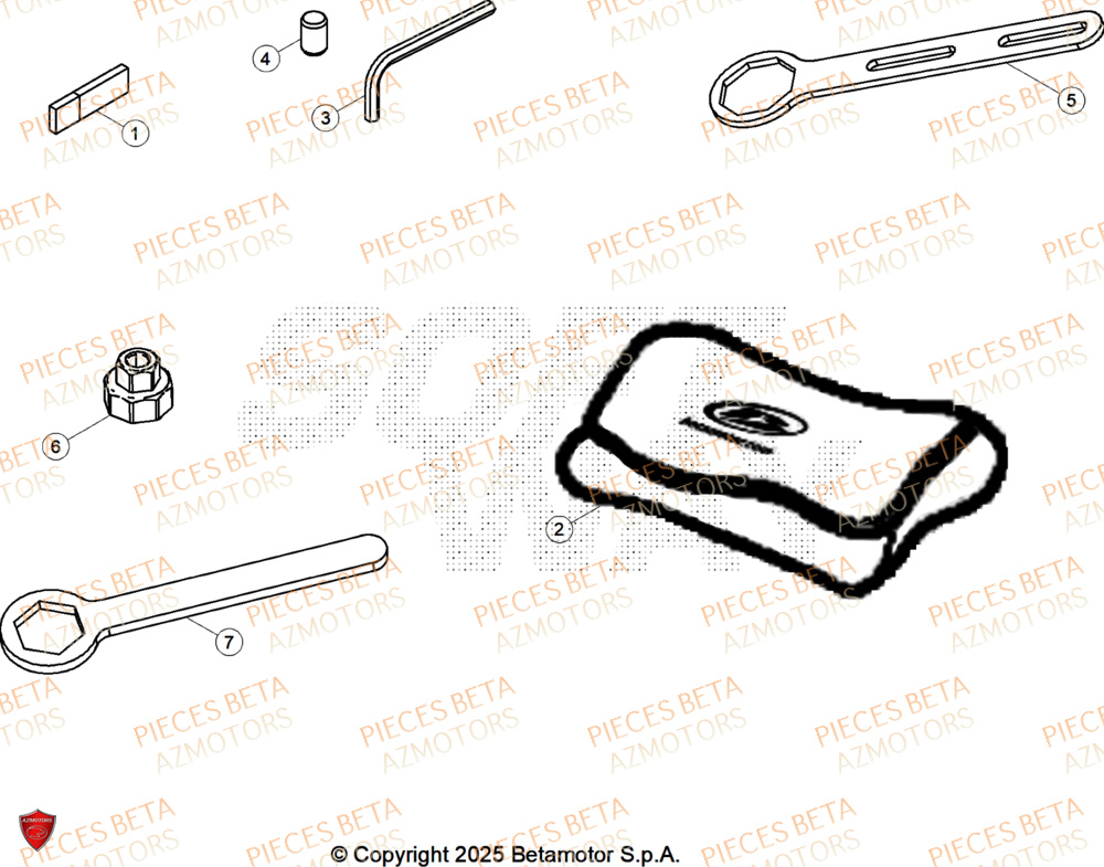 Manuel AZMOTORS Pieces Beta RR 200 RACE 2T - 2026