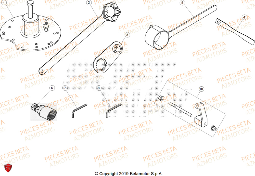 Outils AZMOTORS Pieces Beta RR 200 RACE 2T - 2026