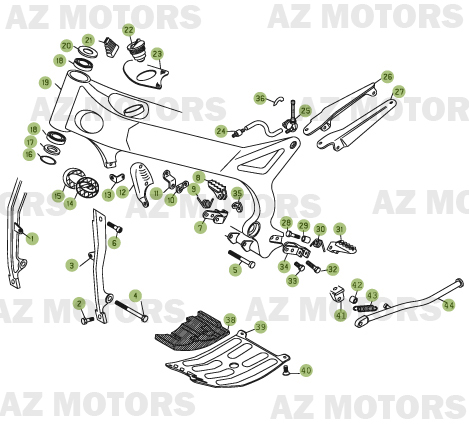 Accessoires Du Chassis AZMOTORS PiÃ¨ces BETA REV-3 125CC - [2006]