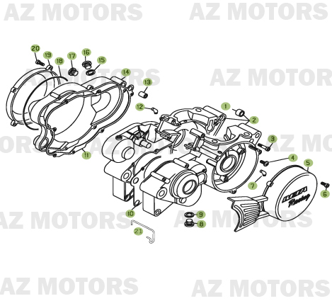 Carter AZMOTORS PiÃ¨ces BETA REV-3 125CC - [2006]