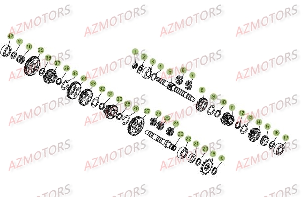 Boite A Vitesses AZMOTORS PiÃ¨ces BETA REV-3 125CC - [2008]
