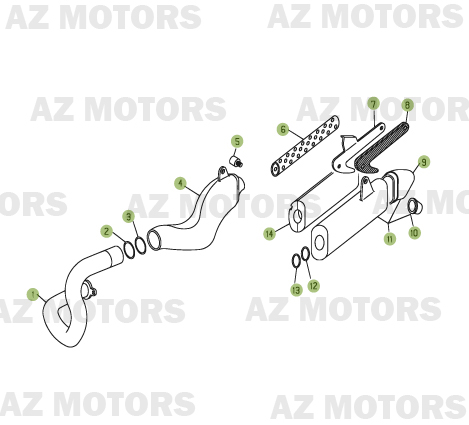 Echappement AZMOTORS PiÃ¨ces BETA REV-3 -200CC - [2006]