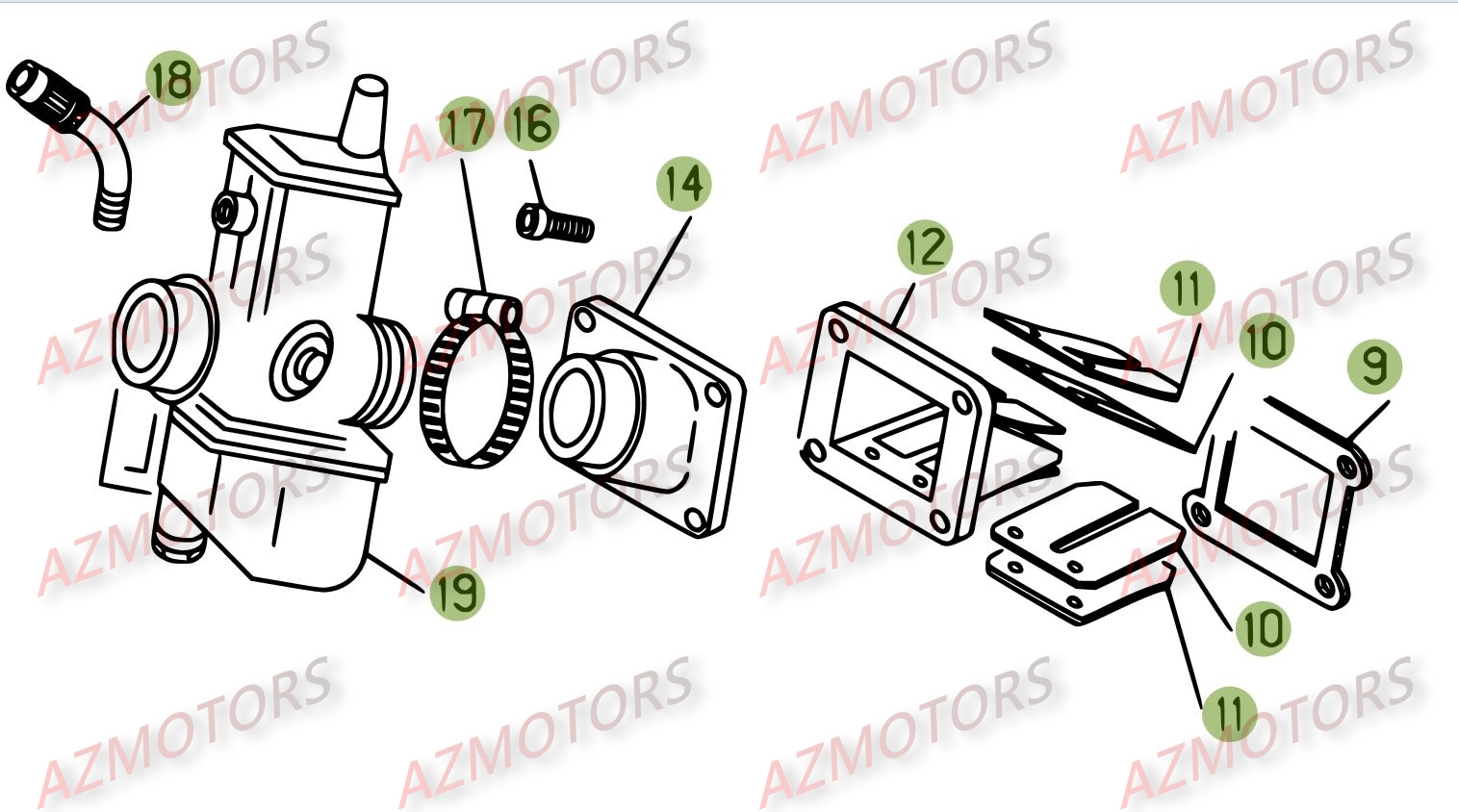 Carburateur AZMOTORS PiÃ¨ces BETA REV-3 200CC - [2008]