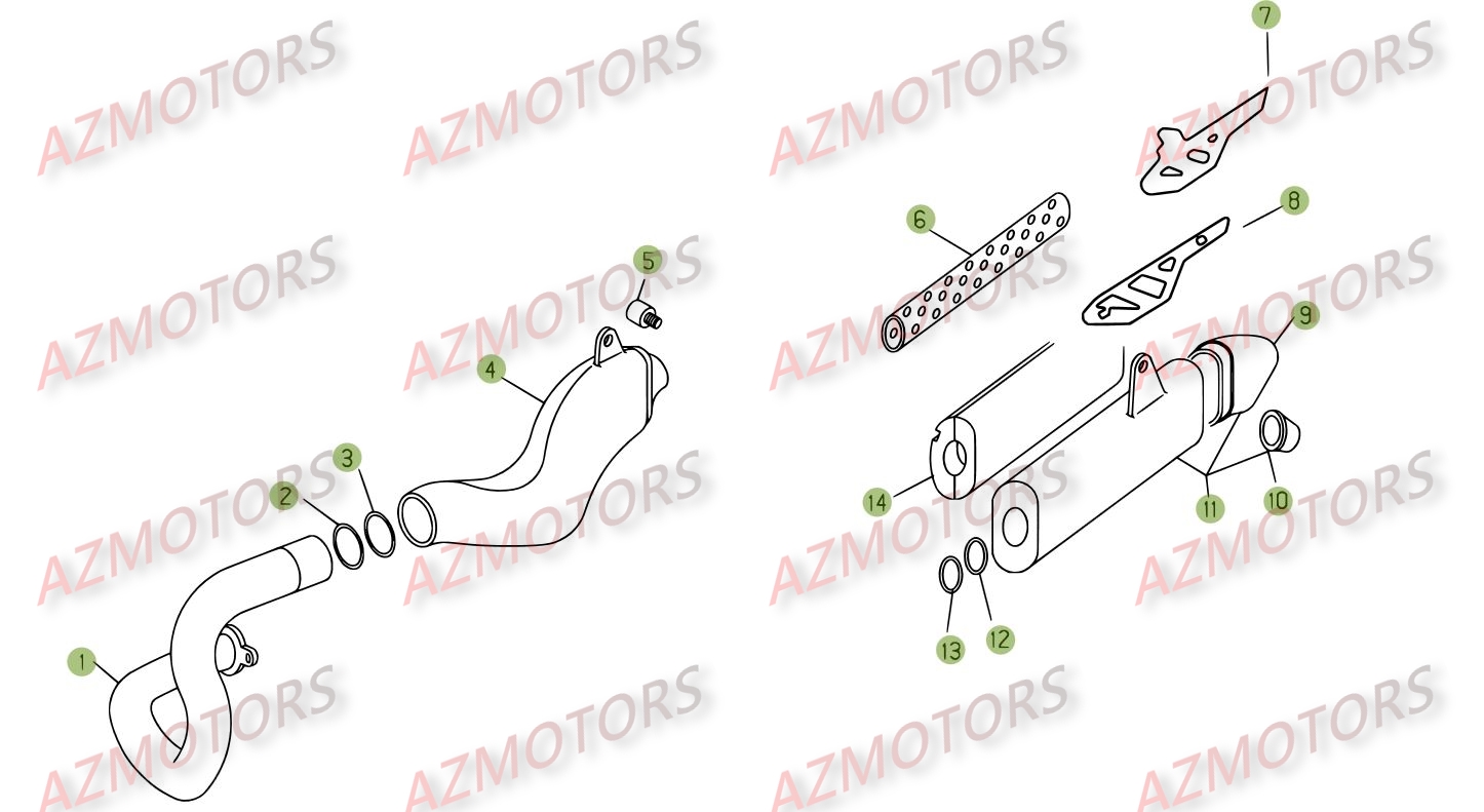 Echappement AZMOTORS PiÃ¨ces BETA REV-3 200CC - [2008]