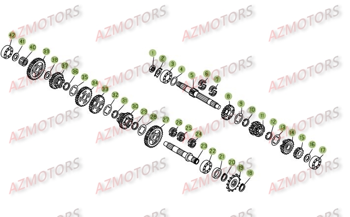 Boite A Vitesses AZMOTORS PiÃ¨ces BETA REV 3-125cc  - [2005]