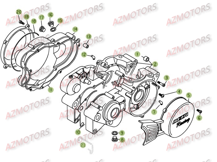 Carter AZMOTORS PiÃ¨ces BETA REV 3-200cc  - [2005]