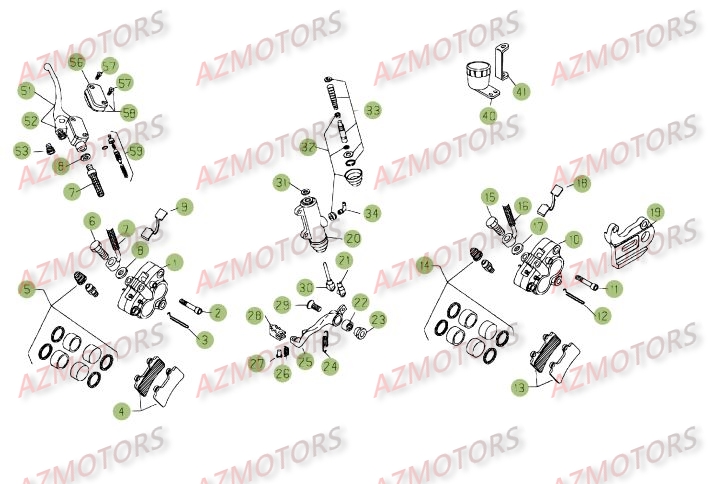 Freins AZMOTORS PiÃ¨ces BETA REV 3-200cc  - [2005]