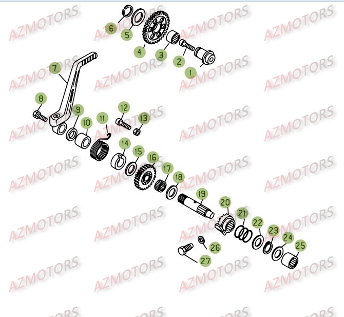 Kickstarter AZMOTORS PiÃ¨ces BETA REV 3-250cc  - [2005]