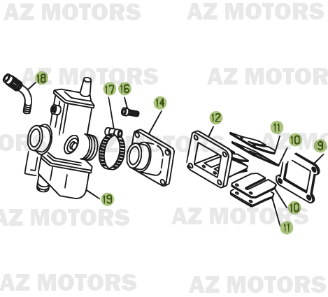 Carburateur AZMOTORS PiÃ¨ces BETA REV 3-250cc  - [2006]