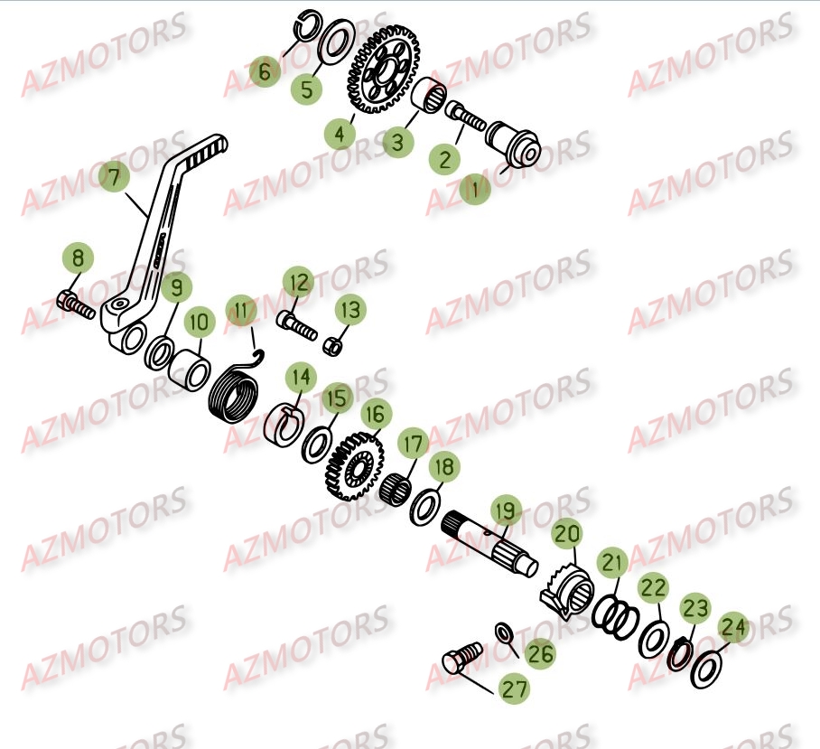 Kickstarter AZMOTORS PiÃ¨ces BETA REV 3-250cc  - [2008]