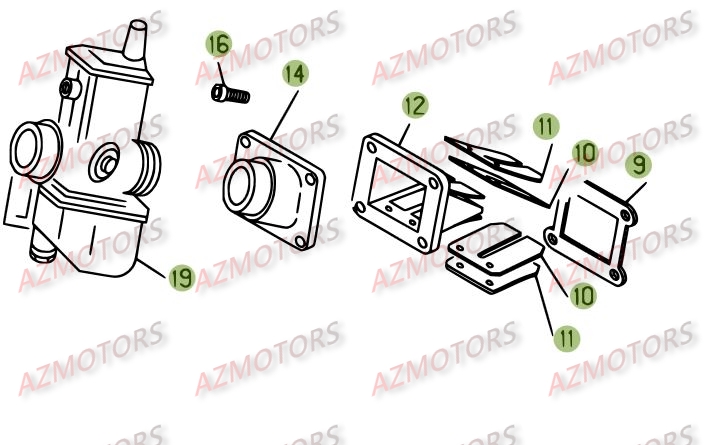 Carburateur AZMOTORS PiÃ¨ces BETA REV 3-270cc  - [2005]