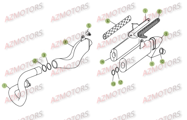 Echappement AZMOTORS PiÃ¨ces BETA REV 3-270cc  - [2005]