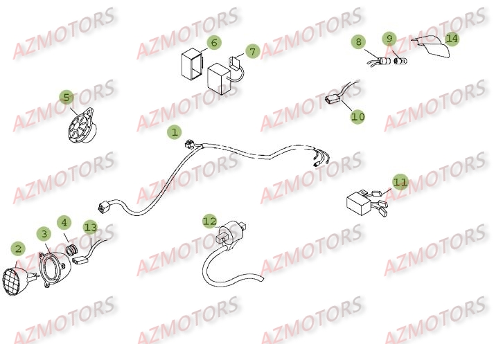 Installation Electrique AZMOTORS PiÃ¨ces BETA REV 3-270cc  - [2005]