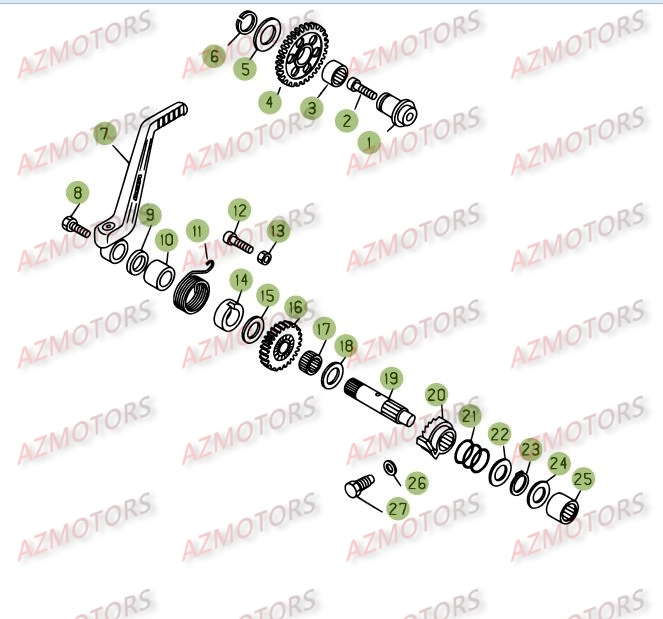 Kickstarter AZMOTORS PiÃ¨ces BETA REV 3-270cc  - [2005]