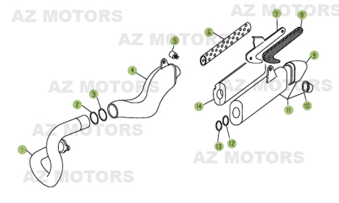 Echappement AZMOTORS PiÃ¨ces BETA REV 3-270cc  - [2006]