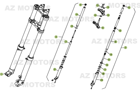 Fourche AZMOTORS PiÃ¨ces BETA REV 3-270cc  - [2006]