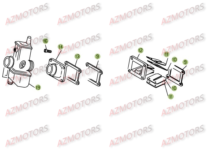Carburateur AZMOTORS PiÃ¨ces BETA REV 3-270cc  - [2008]