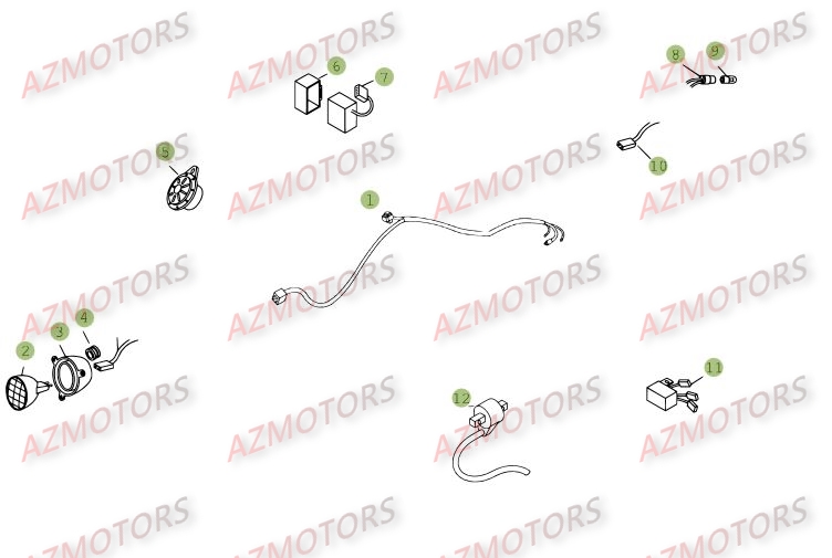 Installation Electrique AZMOTORS PiÃ¨ces BETA REV 3-270cc  - [2008]
