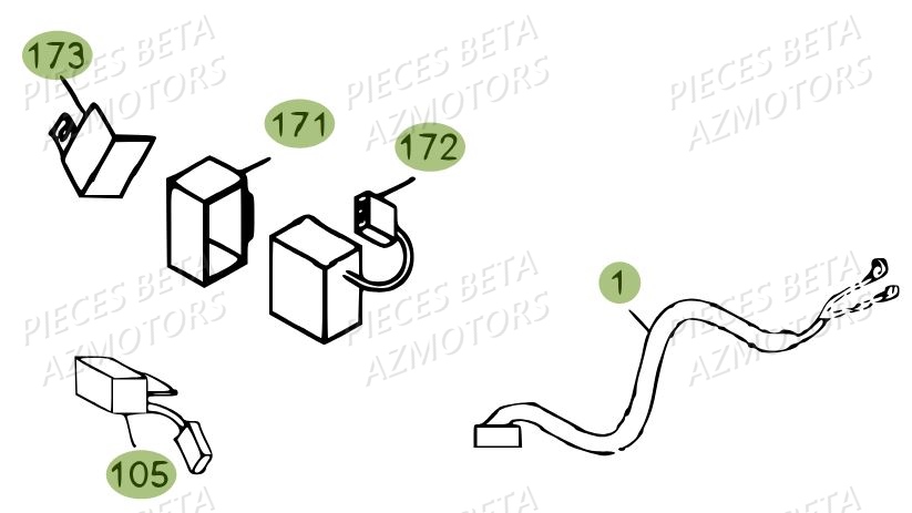 Equipement Electrique AZMOTORS PiÃ¨ces BETA REV 80 - [2009]