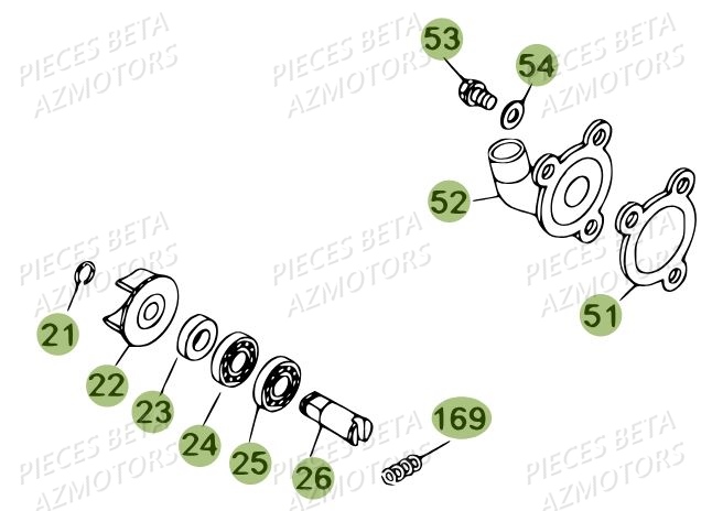 Pompe A Eau AZMOTORS PiÃ¨ces BETA REV 80 - [2009]