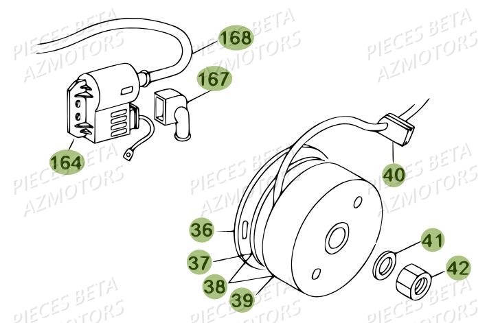 Allumage AZMOTORS PiÃ¨ces BETA REV 80 - [2010-2011]