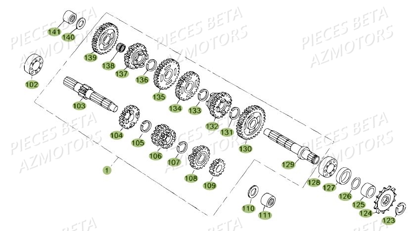 Boite A Vitesses AZMOTORS PiÃ¨ces BETA REV 80 - [2010-2011]