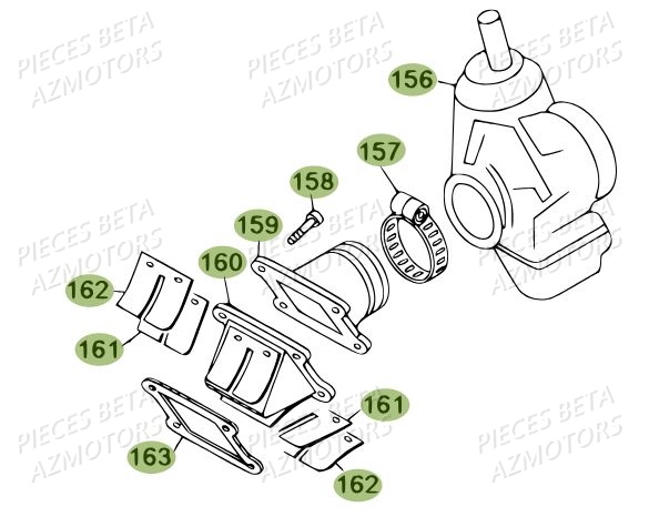 Carburateur AZMOTORS PiÃ¨ces BETA REV 80 - [2010-2011]