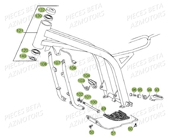 Chassis Du N Serie 200610 A 299999 AZMOTORS PiÃ¨ces BETA REV 80 - [2010-2011]