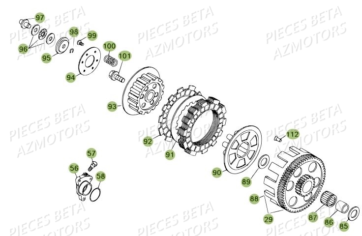 Embrayage Du N Serie 200001 A 200335 AZMOTORS PiÃ¨ces BETA REV 80 - [2010-2011]