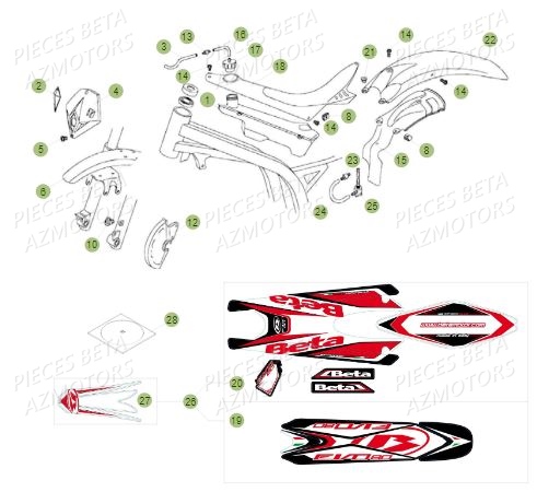 Carenages Du No Serie 200610 A 299999 AZMOTORS PiÃ¨ces BETA REV 80 - [2012]