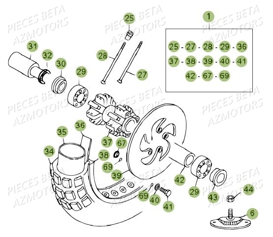 Roue Avant AZMOTORS PiÃ¨ces BETA REV 80 - [2012]