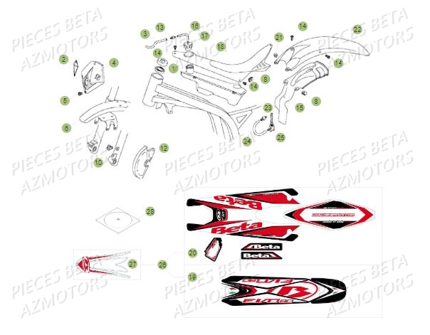 Carenages Du No Serie 200610 A 299999 AZMOTORS PiÃ¨ces BETA REV 80 - (2013)
