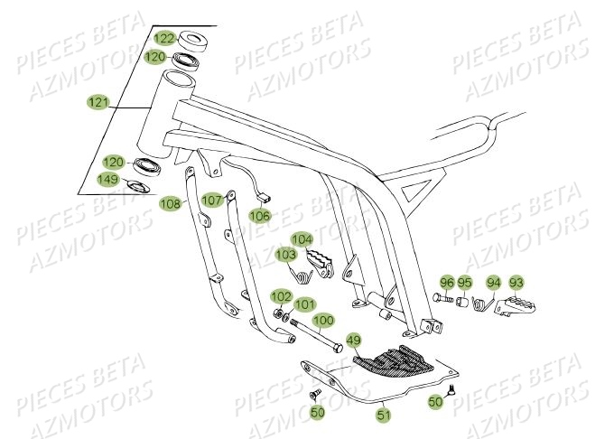 Chassis Du No Serie 200001 A 200335 AZMOTORS PiÃ¨ces BETA REV 80 - (2013)