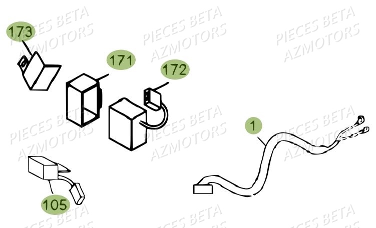 Equipements Electrique AZMOTORS PiÃ¨ces BETA REV 80 - (2013)