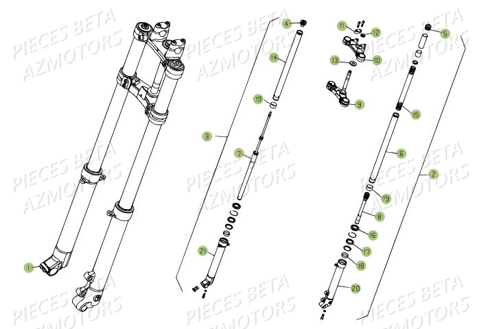 Fourche Du No Serie 200001 A 200335 AZMOTORS PiÃ¨ces BETA REV 80 - (2013)