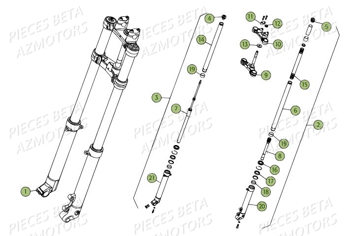 Fourche Du No Serie 200379 A 200448 AZMOTORS PiÃ¨ces BETA REV 80 - (2013)