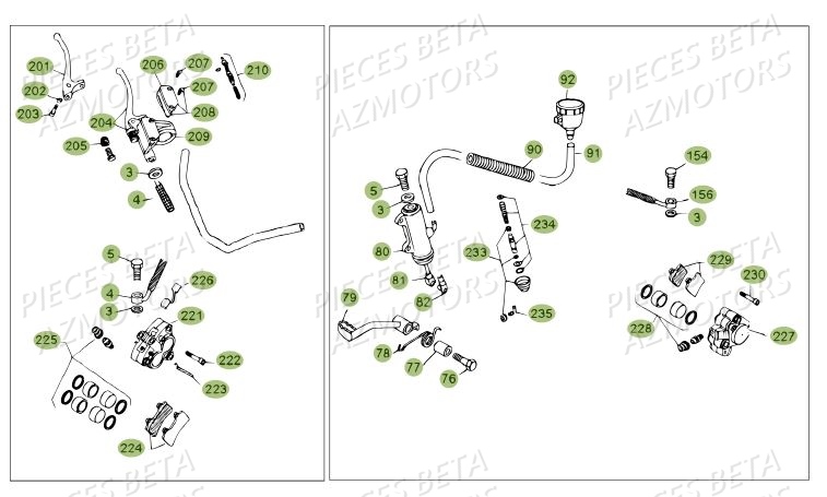 Freins Du No Serie 200001 A 200378 AZMOTORS PiÃ¨ces BETA REV 80 - (2013)