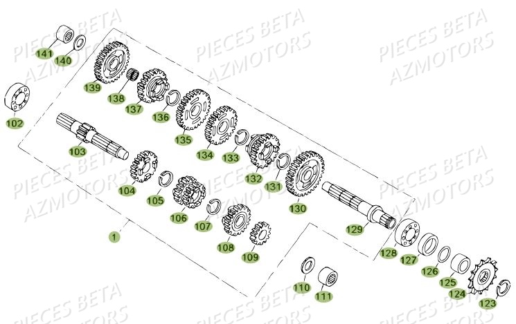 Boite A Vitesses AZMOTORS PiÃ¨ces BETA REV 80 - (2014)