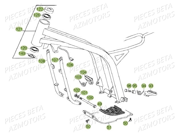 Chassis Du No Serie 200449 A 200484 AZMOTORS PiÃ¨ces BETA REV 80 - (2014)