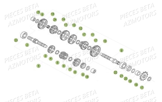 Boite A Vitesses AZMOTORS PiÃ¨ces BETA REV 80 - (2015)
