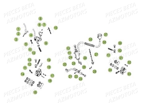Freins AZMOTORS PiÃ¨ces BETA REV 80 - (2015)
