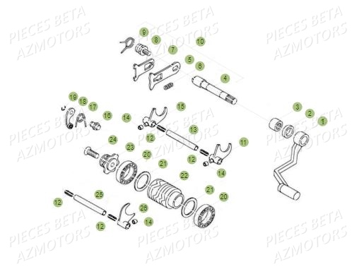 Selecteur AZMOTORS PiÃ¨ces BETA REV 80 - (2015)