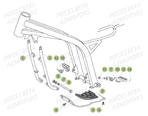 Accessoires Du Chassis AZMOTORS PiÃ¨ces BETA REV 80 - (2016)