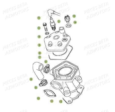 Cylindre AZMOTORS PiÃ¨ces BETA REV 80 - (2016)