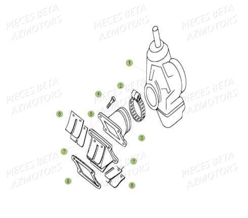 Carburateur AZMOTORS PiÃ¨ces BETA REV 80 - (2017)