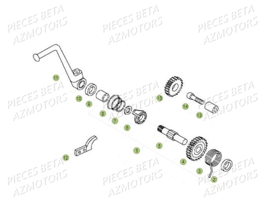 Kick Starter AZMOTORS PiÃ¨ces BETA REV 80 - (2017)