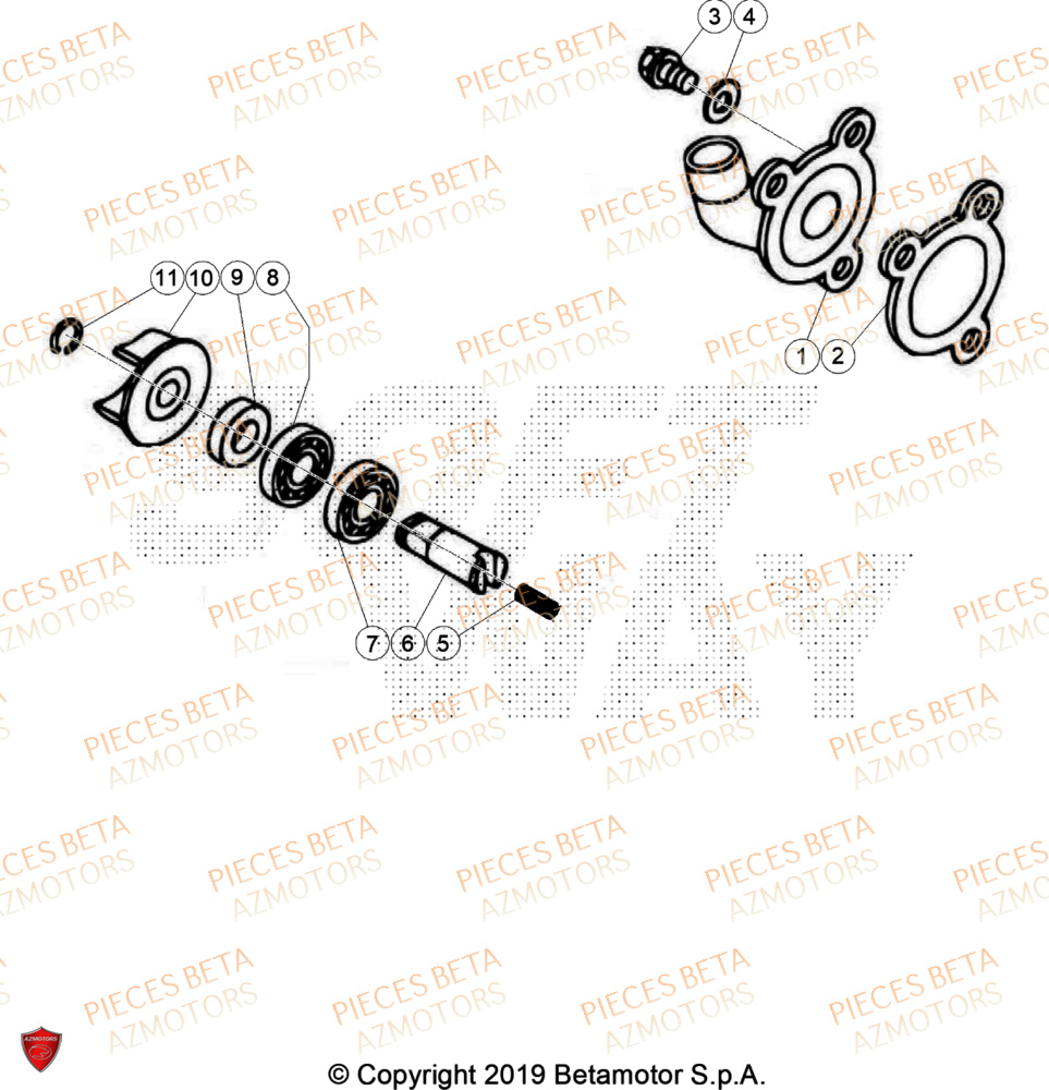 Pompe A Eau AZMOTORS PiÃ¨ces BETA REV 80 - (2024)